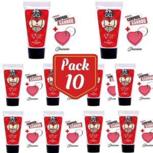 Pack 10 Anagel (5 Em 1) Excitante Anestésico Anal - Topgel