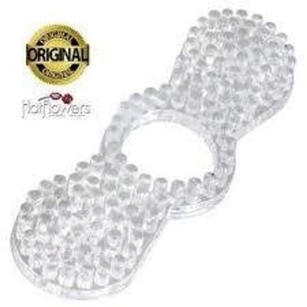Anel Peniano Massageador E Estimulador Duplo Hot Flowers