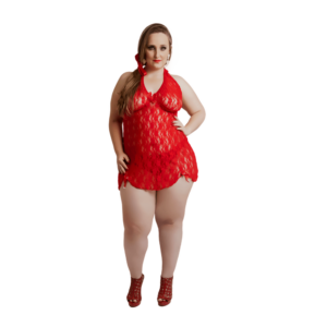 Camisola Lorena Renda Plus Size Jeito Sexy